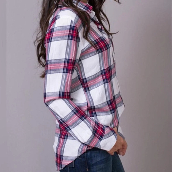 Rails Red, White, and Blue Plaid Button Down Shirt (Small) - Picture 2 of 6